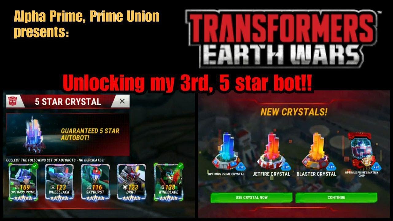 Transformers Earth Wars : Spring Bundle part 6... unlocking my 3rd, 5 star bot!! GC GIVEAWAY!!