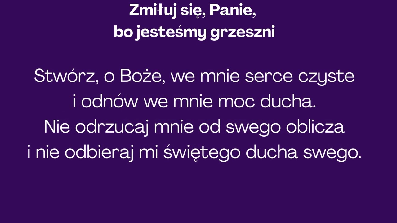 Psalm Środa Popielcowa i na I Niedzielę Wielkiego Postu roku A