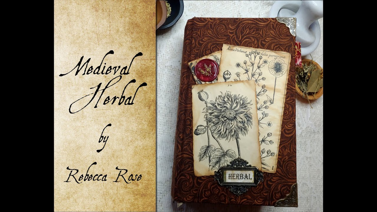 Medieval Herbal - Handmade Journal by Rebecca Rose - SOLD! Thank you! #junkjournal
