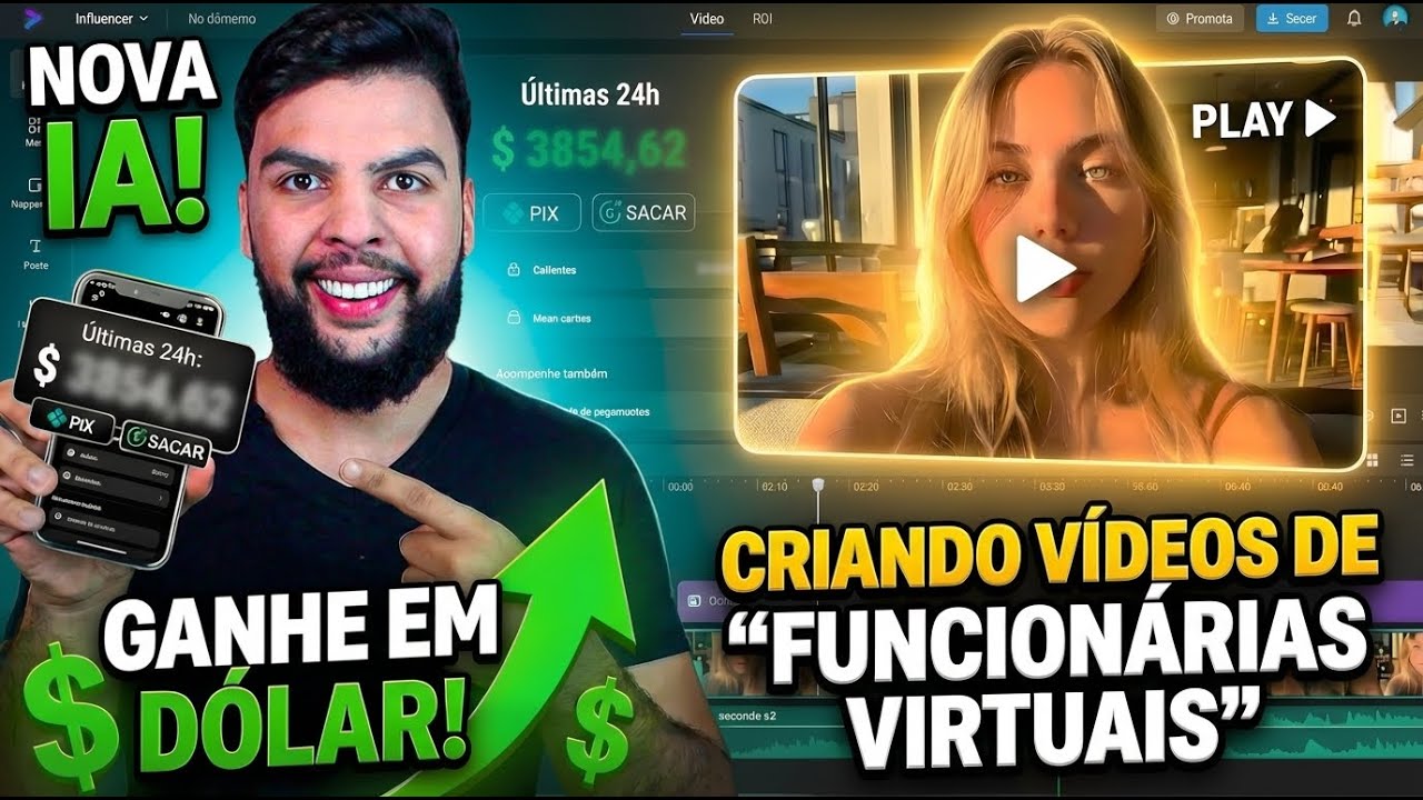 🚀 NOVA IA Fazendo Gente Ganhar em Dólar CRIANDO VIDEOS de “Funcionárias Virtuais”