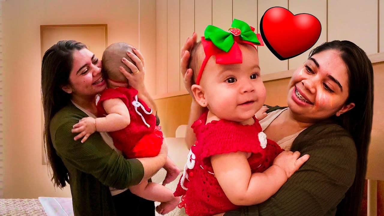 REAÇÃO DA MINHA IRMÃ CONHECENDO NOSSA FILHA😭❤ (EMOCIONANTE)