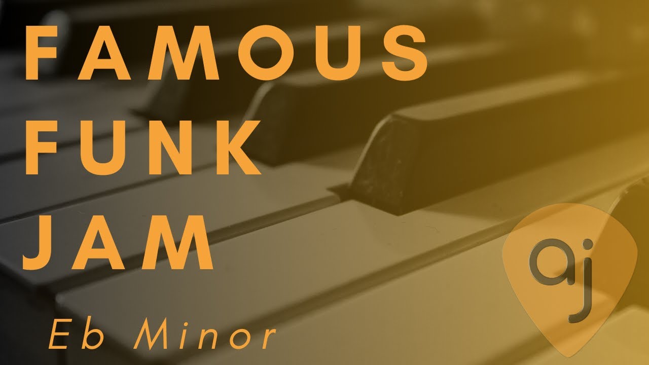 Famous Funk Jam Track Piano / Synth Black Keys Play Along Track (Eb Minor) #alphajams