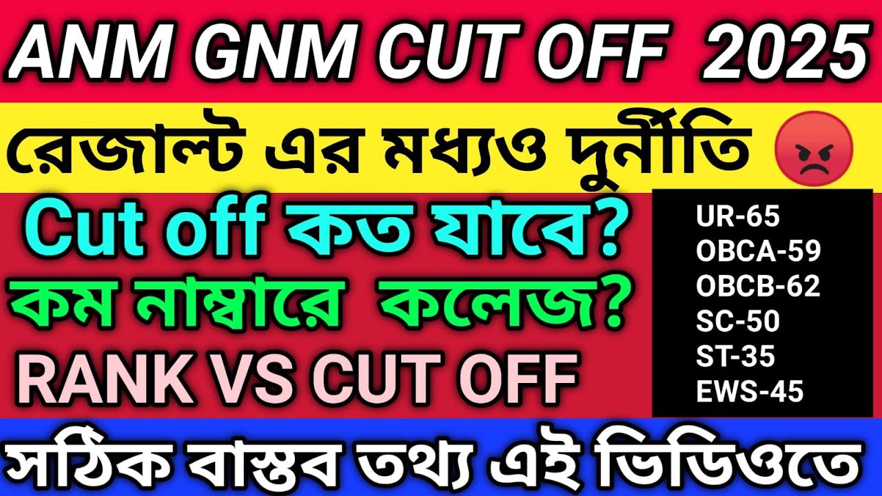 ANM GNM CUT OFF MARKS 2025|ANM GNM CUT OFF 2025 |ANM GNM FINAL CUT OFF
