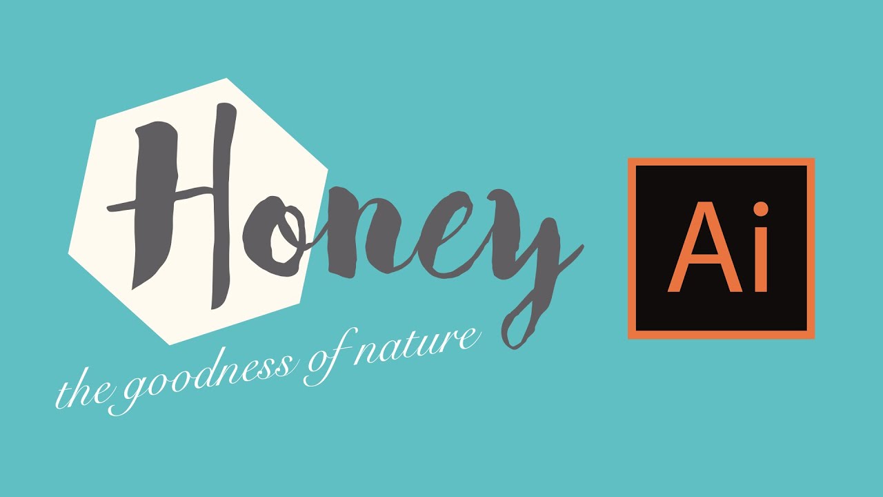 Honey packaging design - with Adobe Illustrator CC - video tutorial speed normal - section A