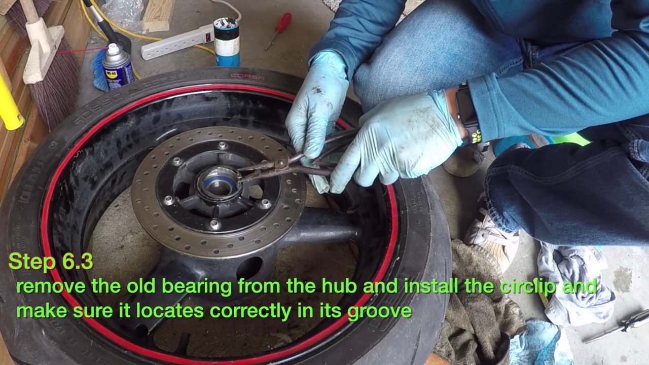 Yamaha R6 2001 Motorcycle Sprocket, Chain and Bearing Replacement (粵)