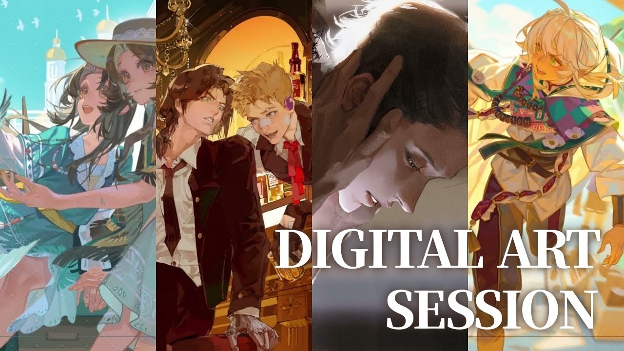Fantasy Romance Digital Art | Relaxing Drawing Video