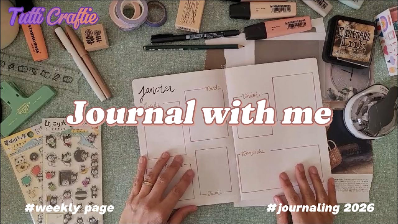 📖 ✍️ Journal with me - Double page de Janvier 2026 - Weekly journaling ❄️ 🗓️