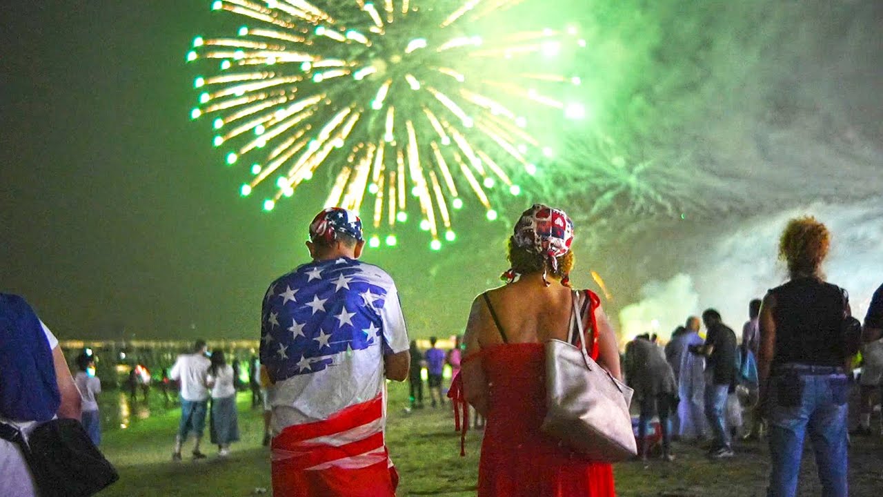 Coney Island Beach 4th of July fireworks 2024