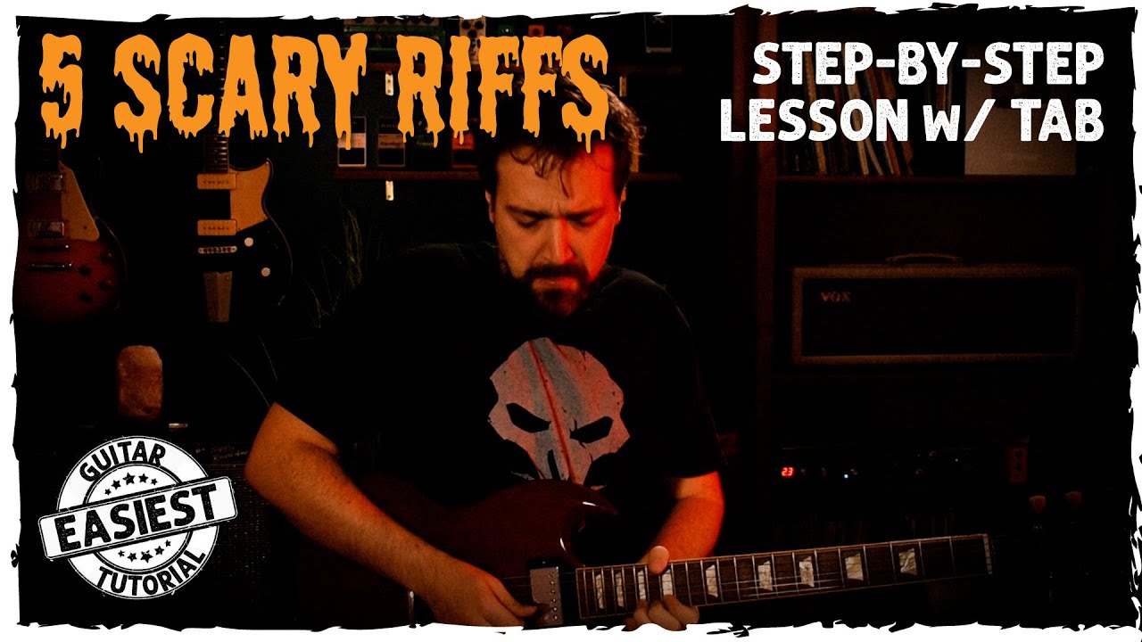 🎃 TOP 5 SCARY Riffs 💀 Even BEGINNERS Can Play!