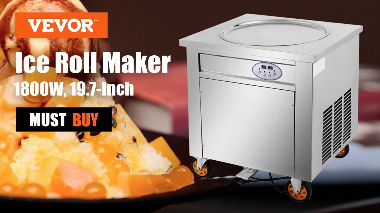 VEVOR Commercial Ice Roll Maker, Perfect for Bars, Cafes, Dessert Shops🍨