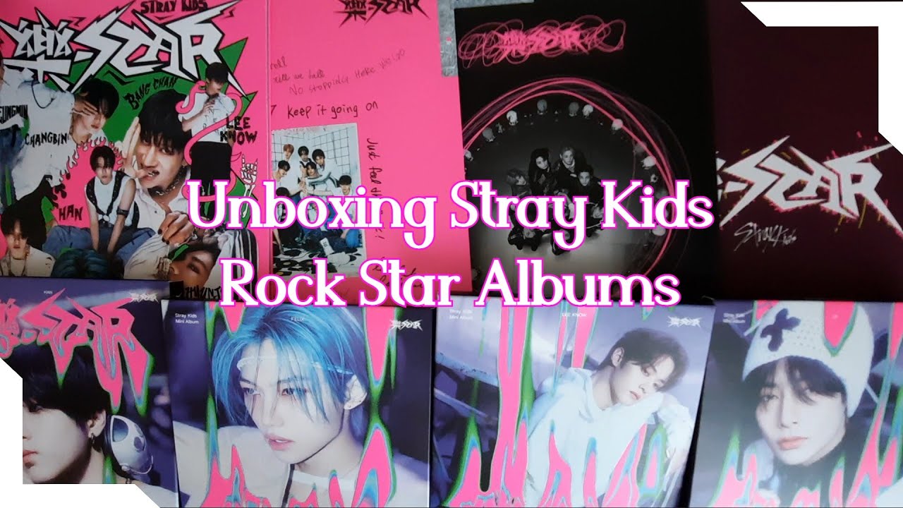 Unboxing Stray Kids Rock Star Albums (Photobooks, Compact Versions)