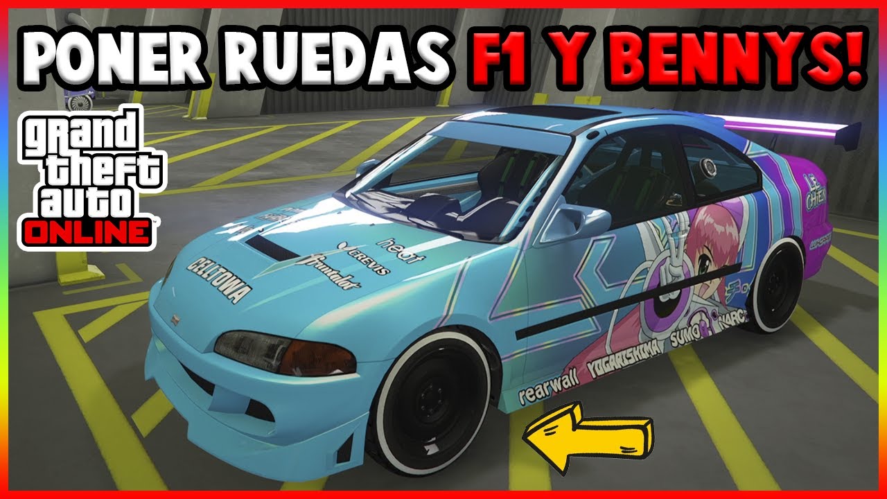 COMO MODEAR COCHES CAR TO CAR SOLO SIN AYUDA GTA V ONLINE - PONER RUEDAS DE F1 Y BENNYS PS4-PS5-XBOX