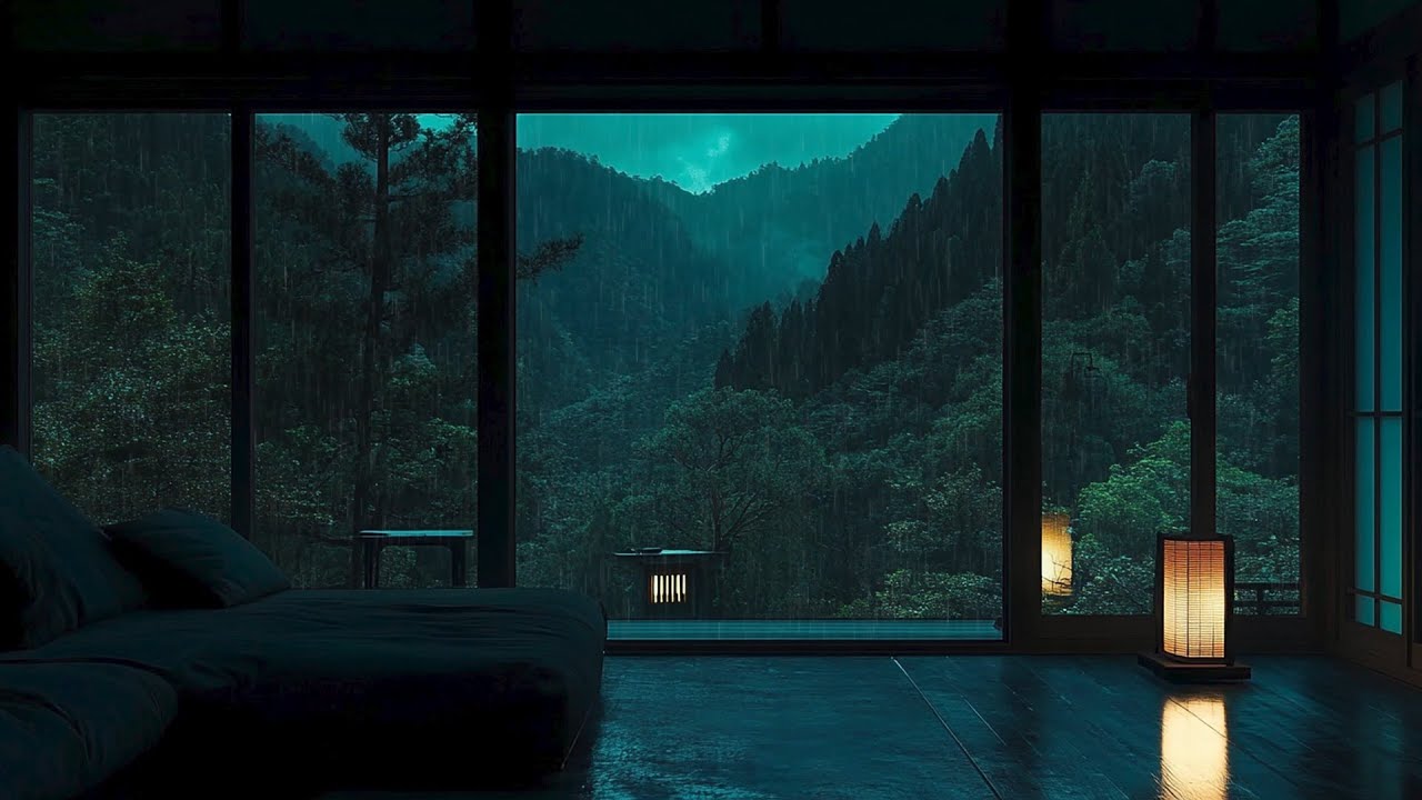 Peaceful Night in the Mountains | Cozy Bedroom Ambience for Deep Sleep