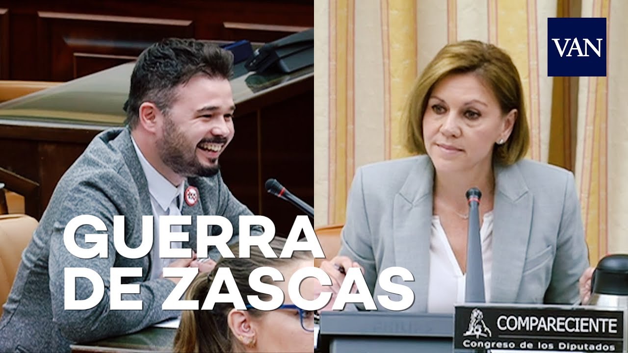 Guerra de 'zascas' entre Cospedal y Rufián en el Congreso