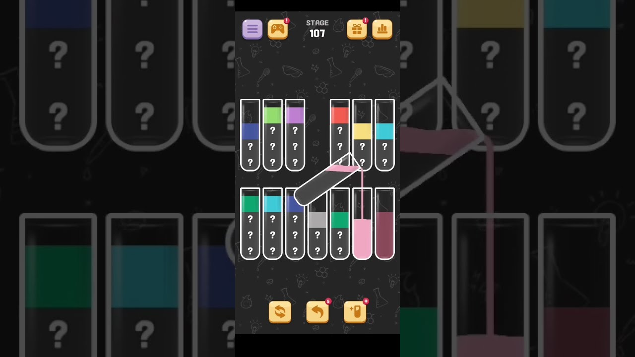Water Sort Quest Level 107 Walkthrough Solution Android/iOS
