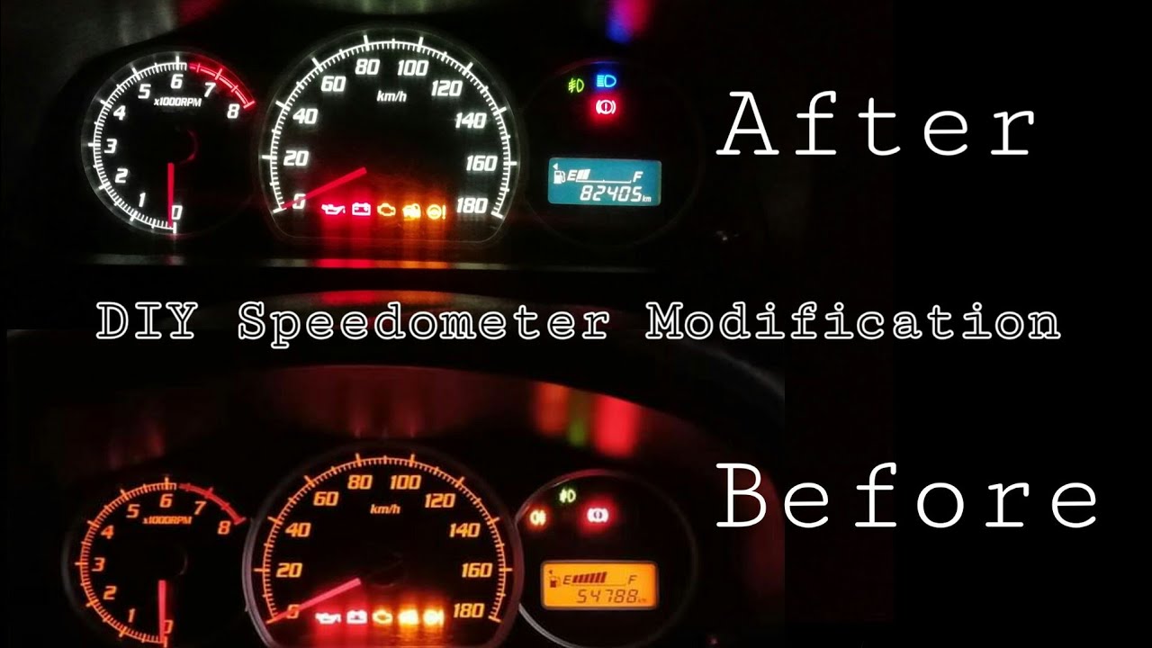 Old Car Speedometer Modification  || Car Speedometer backLight Change DIY || easy car modifications