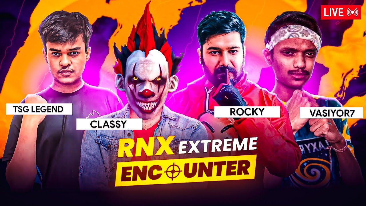 YouTuber's TOURNAMENT 🥶 - RNX Extreme Encounter 🚀🔥 #nonstopgaming #freefire  #classylive