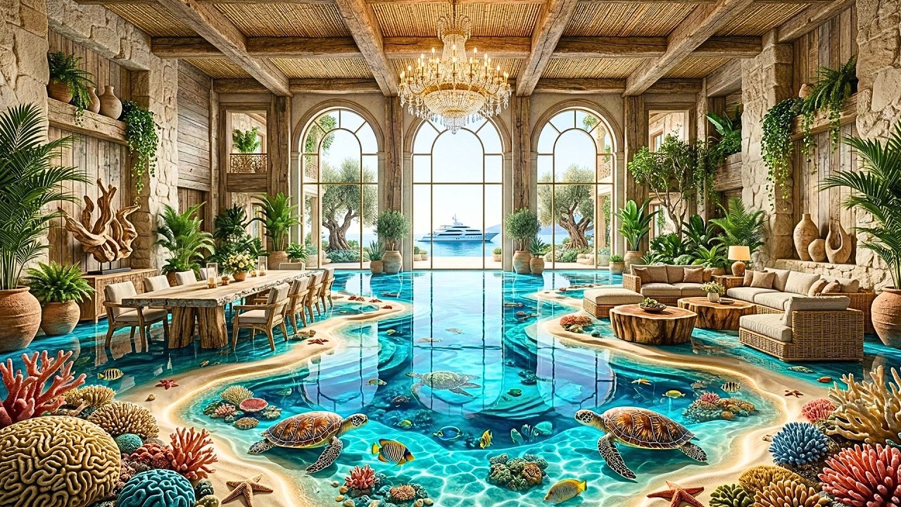 Top 9 Malibu Style Oceanfront Epoxy Floors Featuring Aqua Blue Pours & White Sand Accents In Studios