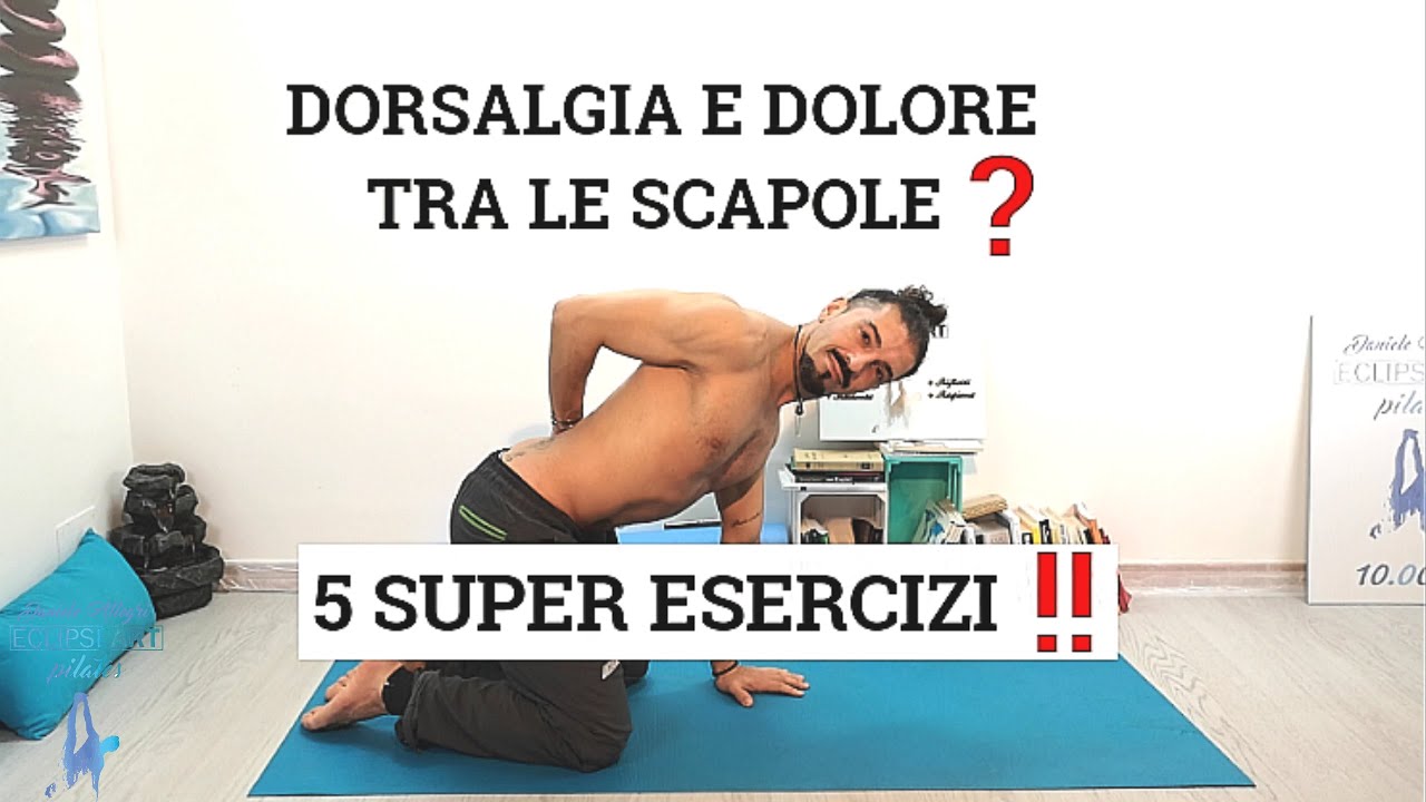 DORSALGIA E DOLORE TRA LE SCAPOLE❓ 5 SUPER ESERCIZI ❗❗