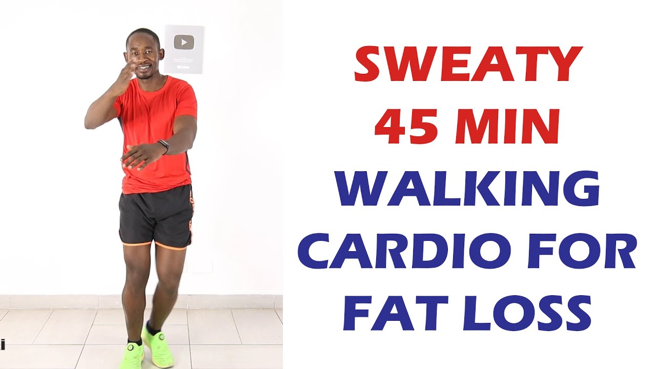 SWEATY 45 Minute Cardio Walking Workout for Fat Loss🔥394 Calories🔥