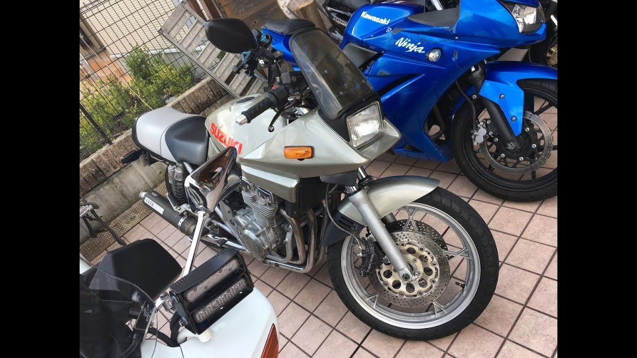 OVER RACINGサウンドを聞け　1996 Suzuki GSX400S KATANA　GK77A　1996 スズキGSX400Sカタナ　オーバーレーシング