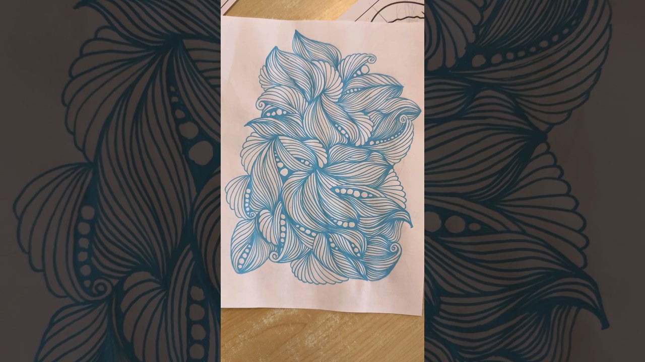 At the coloring table today #zentangle #zendoodle #lineart