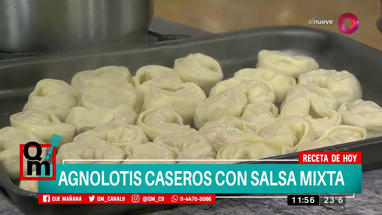 Receta de hoy: Agnolotis caseros con salsa mixta