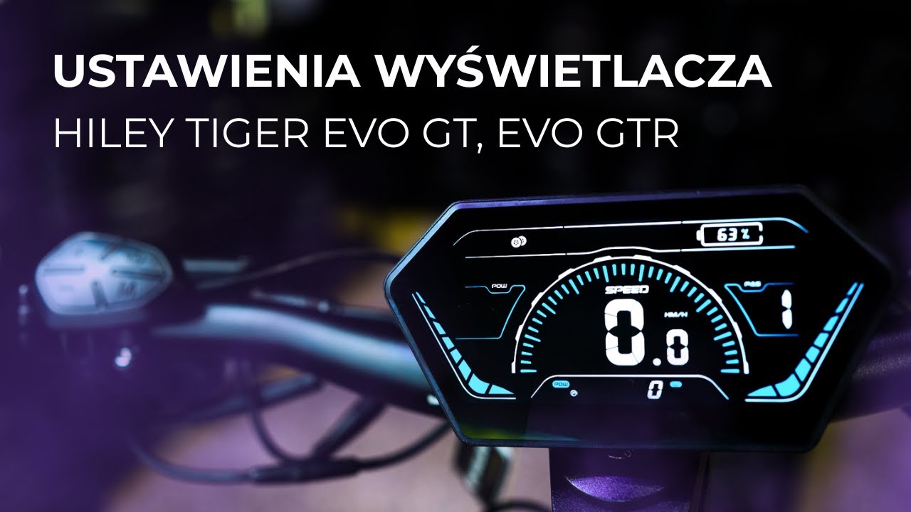 Ustawienia wyświetlacza w hulajnodze elektrycznej Hiley Tiger EVO GT i Hiley Tiger GTR