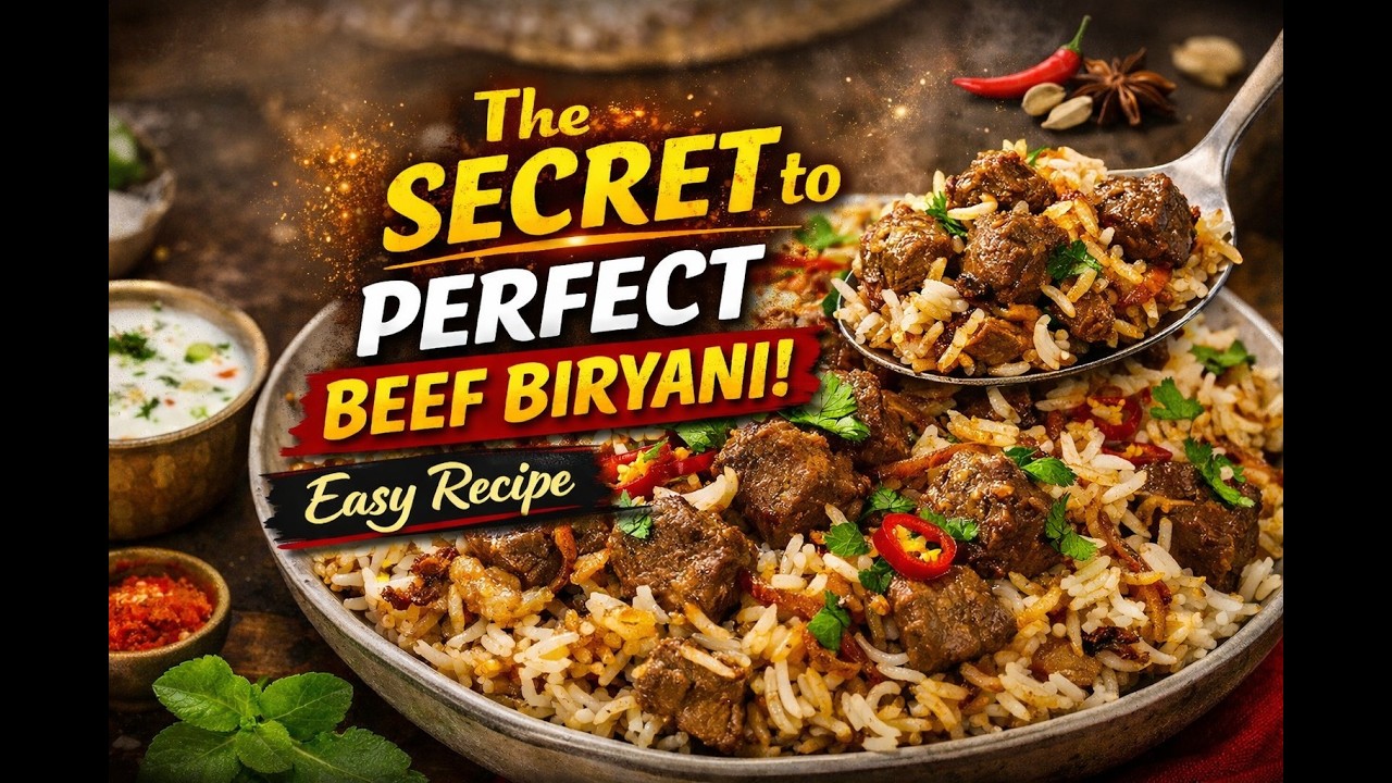 Perfect Beef Biryani Recipe | Easy Homemade Biryani