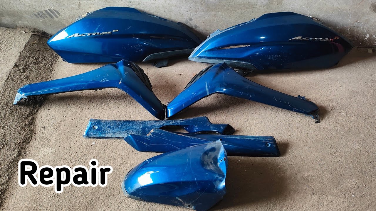 Activa 6g Blue Colour Repair || Painting & Denting