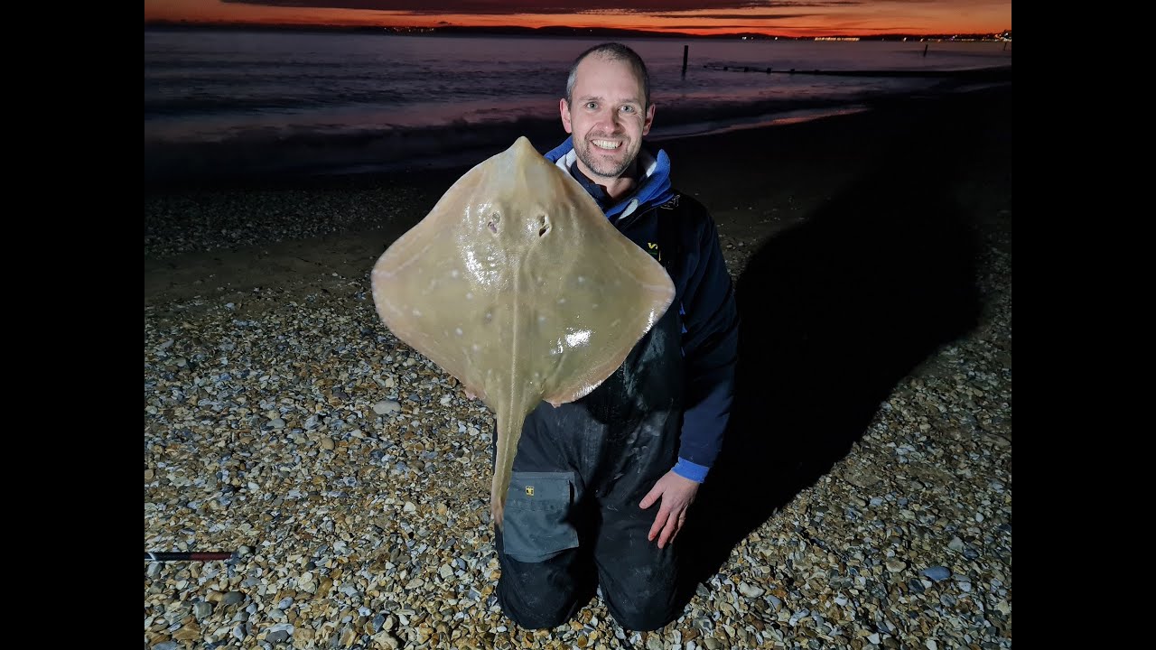 Fishing for rays on Southbourne beach