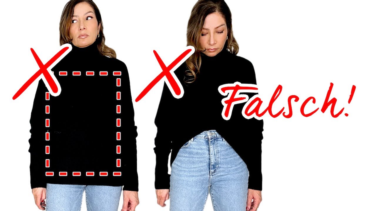 So tragen wir unsere Pullover FALSCH: Langweilige & stauchende Looks vermeiden