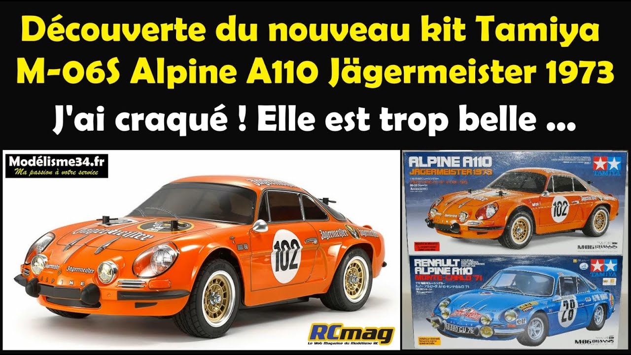 Découverte du nouveau kit Tamiya Alpine A110 Jägermeister 1973 sur châssis M-06S.
