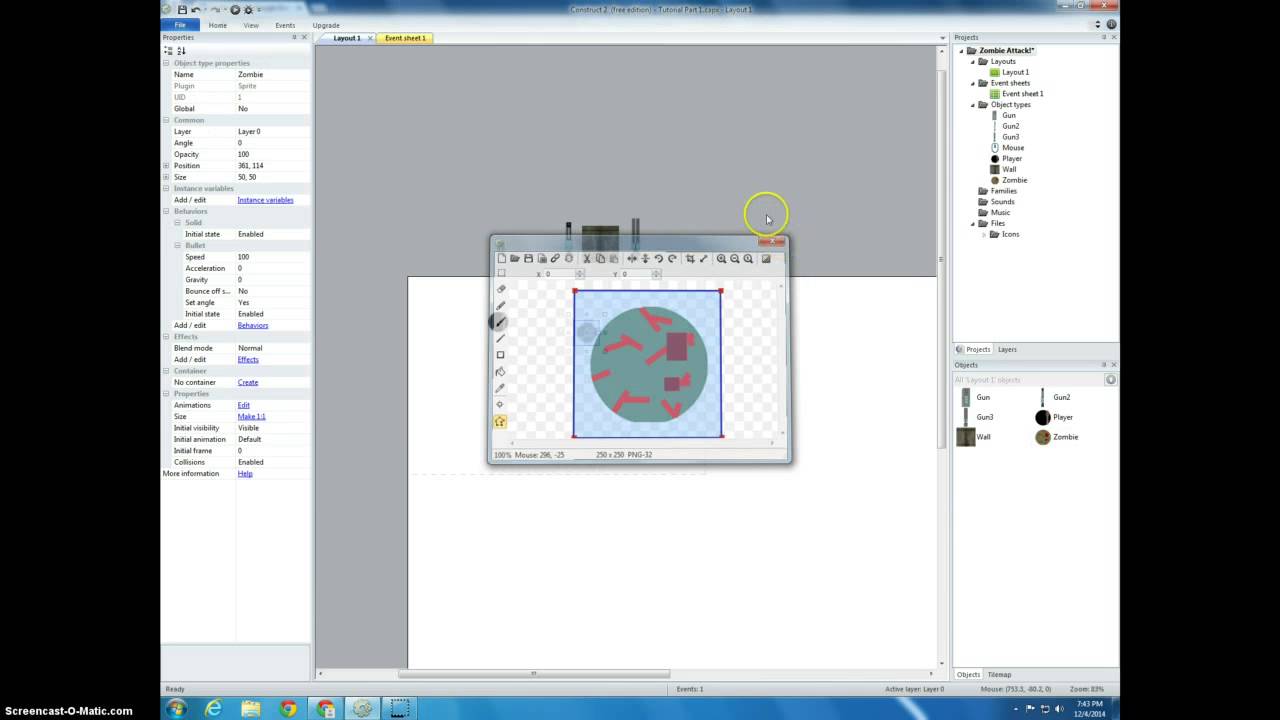 Construct 2: 8-Directional Shooter Tutorial (Part 1)