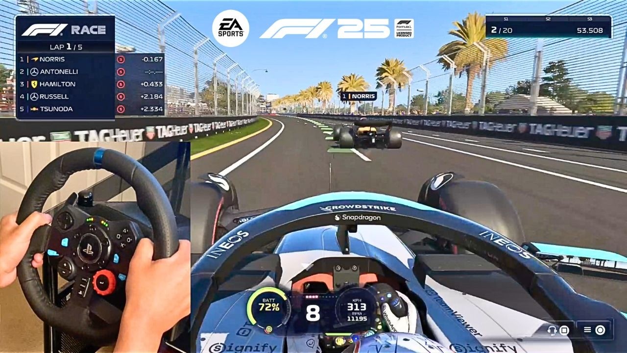 Геймплей с рулем F1 25 G29 | Гран-при Формулы-1 Louis Vuitton 2025 Андреа Кими Антонелли