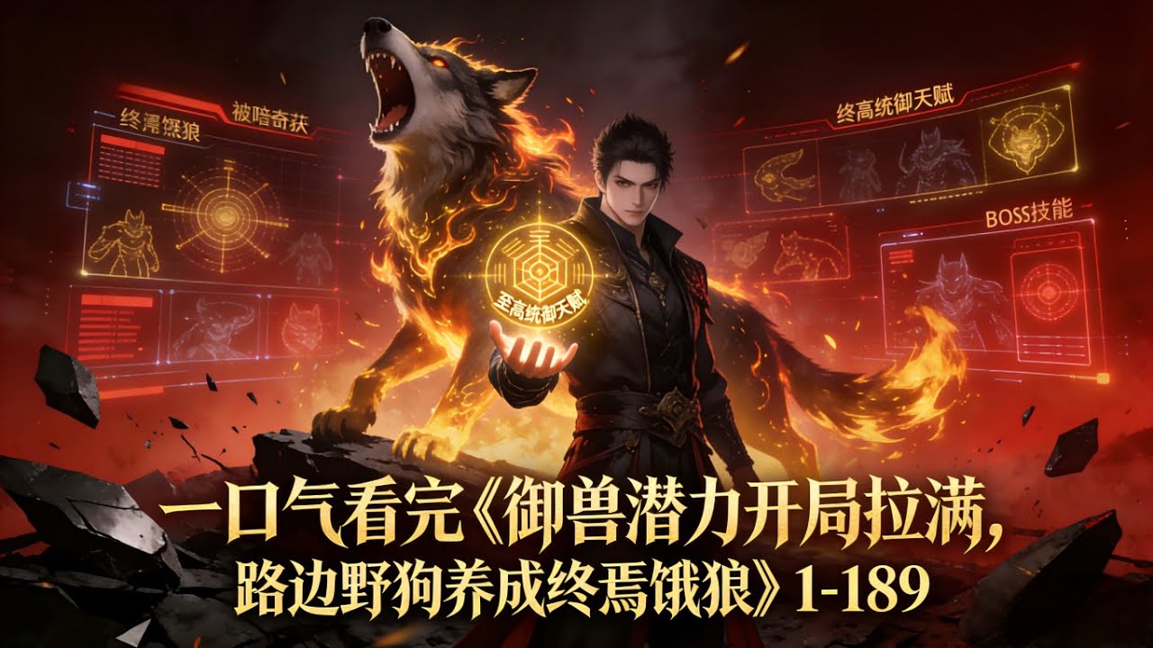 一口气看完《御兽潜力开局拉满，路边野狗养成终焉饿狼》1-189全民网游世界，陆尘携天赋——​​至高统御​​重生归来。召唤物开局就有BOSS潜力​​！击杀BOSS，掠夺技能与血脉，融合创造全新物种​​！