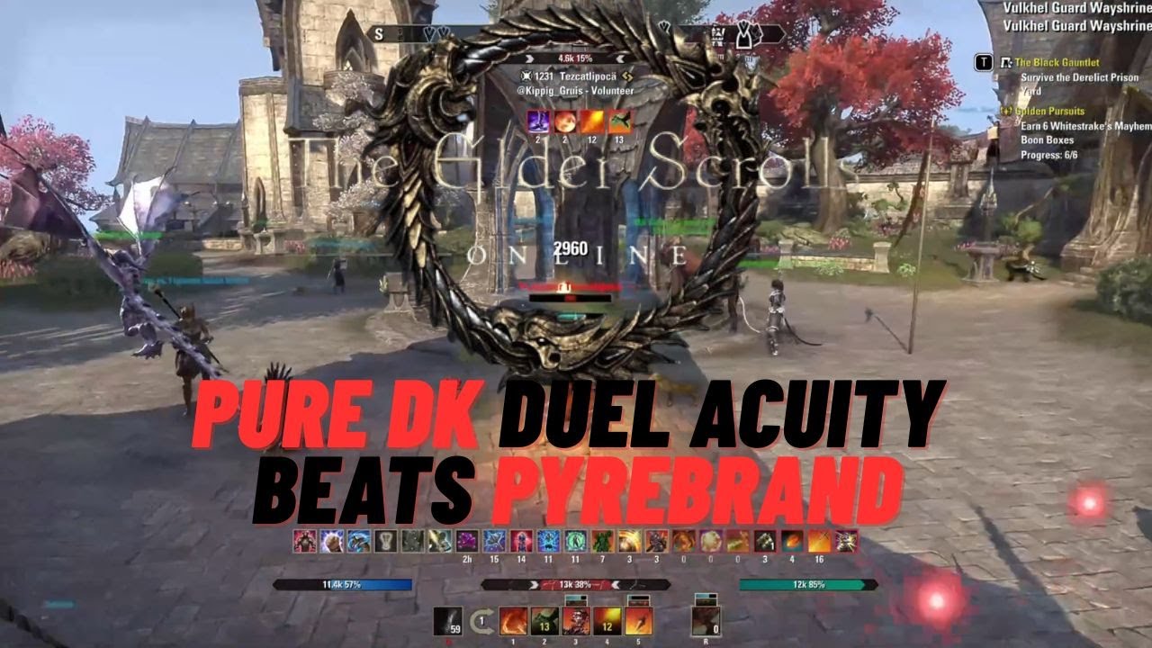 ESO PvP Duel Pure DK using Acuity VS DKPLAR using Pyrebrand