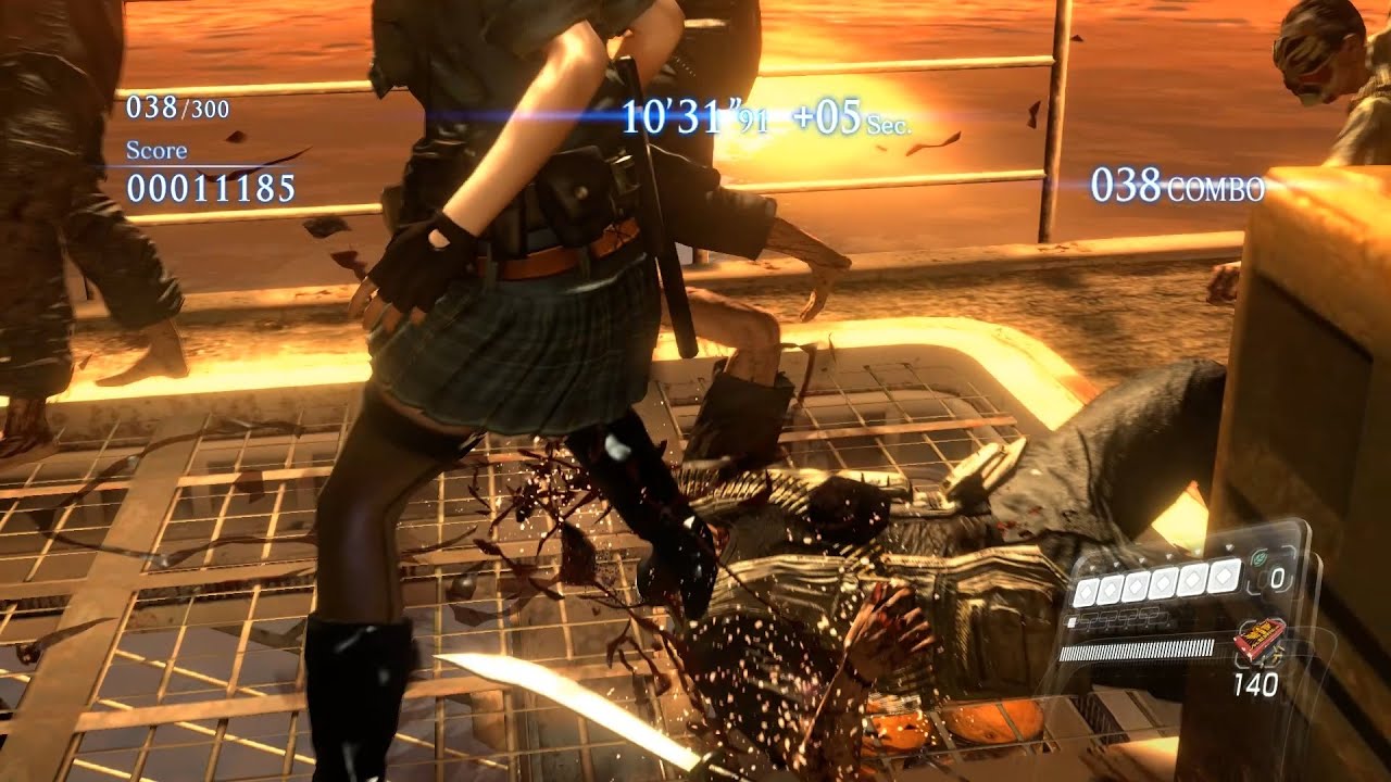 Resident Evil 6 (Biohazard 6) The Mercenaries No Mercy - High Seas Fortress Helena Costum 300 combo