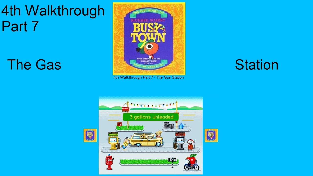 Richard Scarry's Busytown 4th Walkthrough Part 7 - The Gas Station