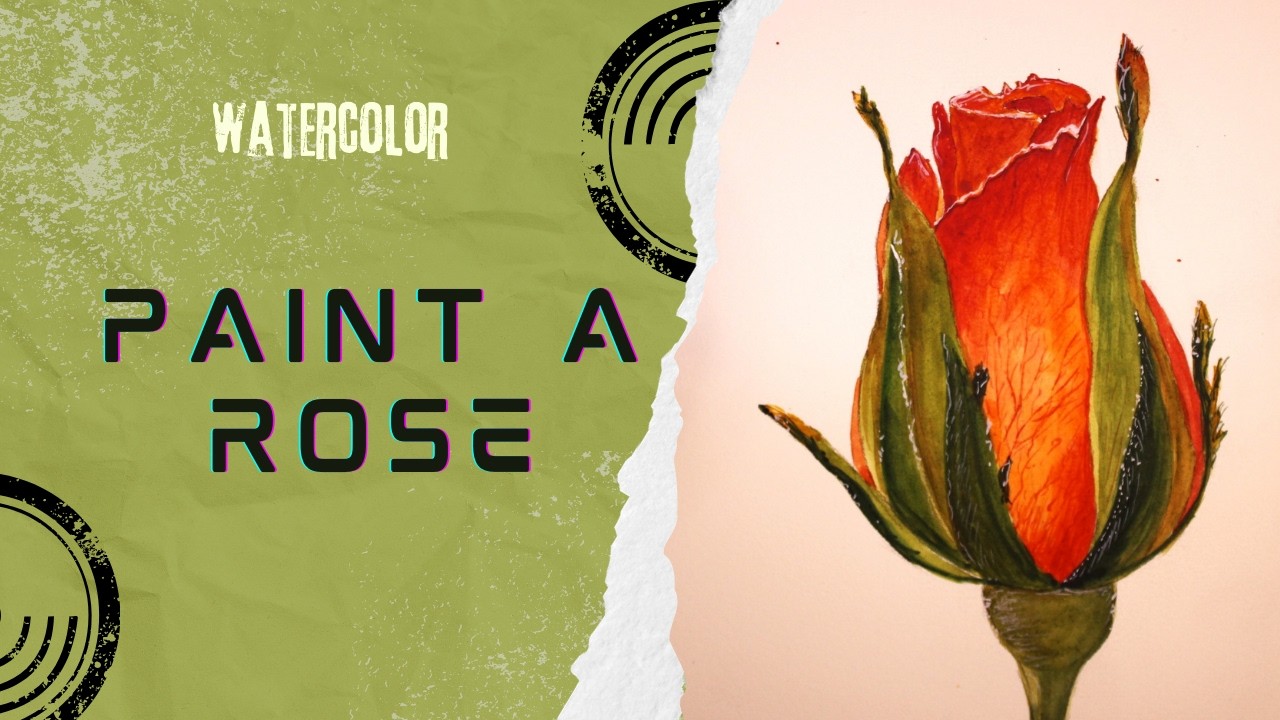 How to paint a rose in watercolor I botanical painting #watercolor #watercolorpainting #botanical