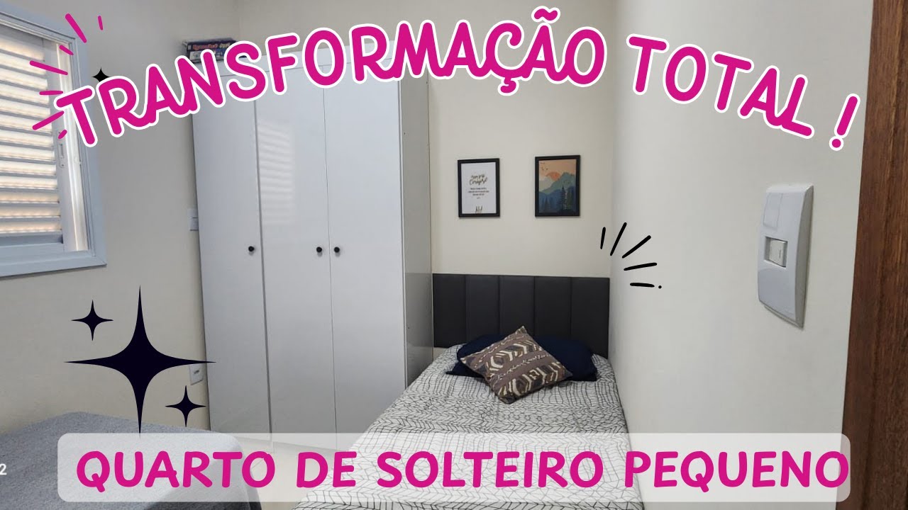 QUARTO DE SOLTEIRO PEQUENO | REFORMEI GASTANDO POUCO