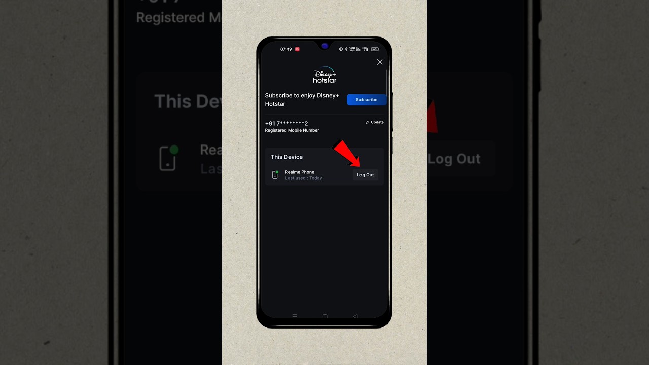 Disney+ hotsar Account Logout From Current Device 🔥 #shorts