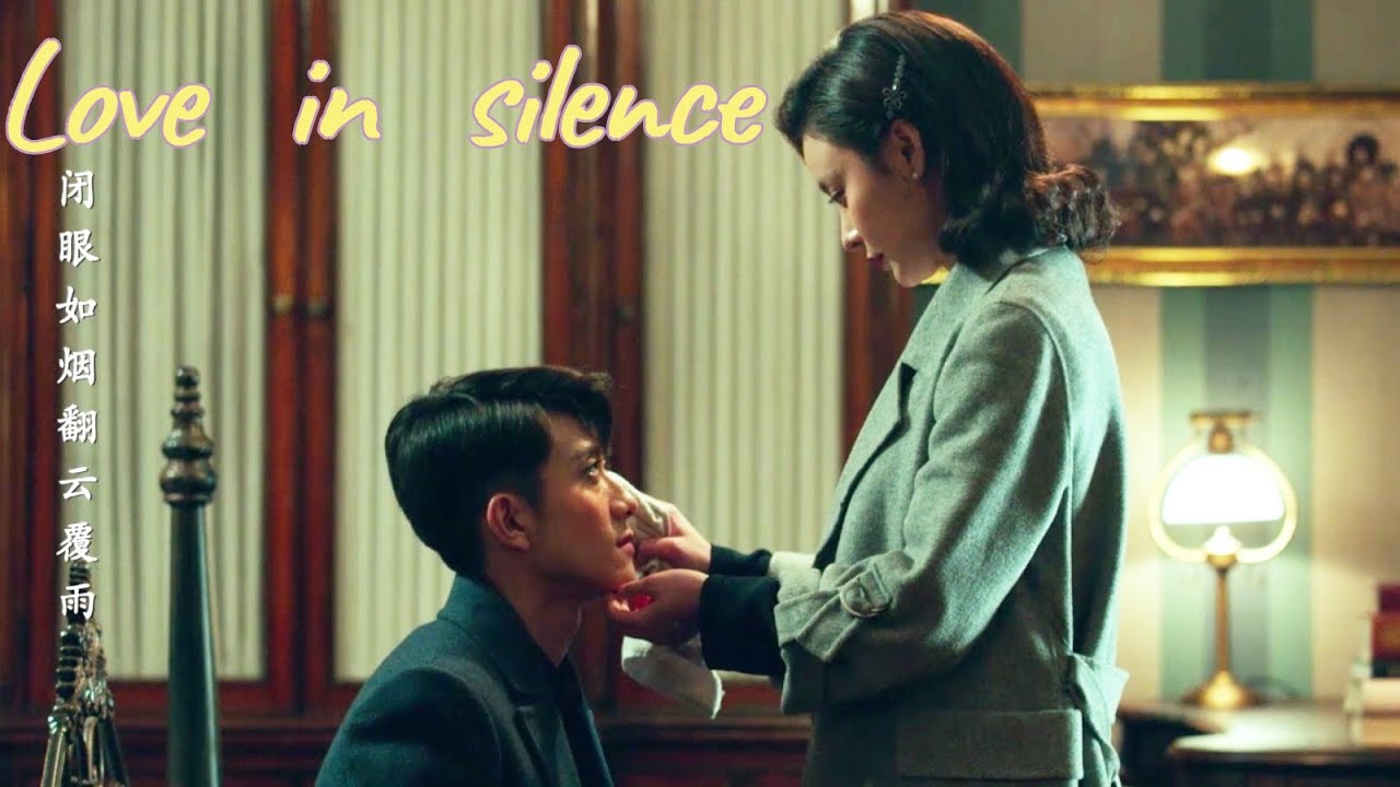 The wife gently wiped her husband's face. They two love each other but are reluctant to express love
