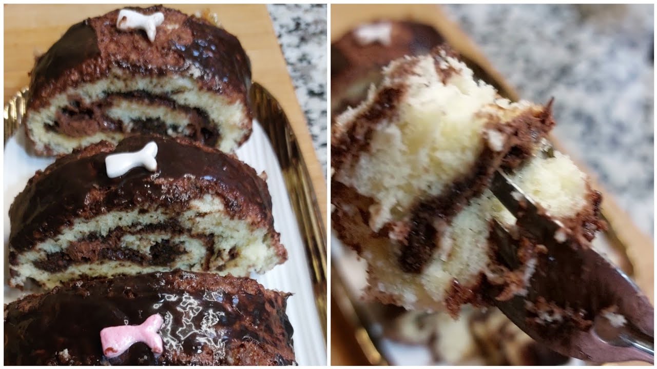 كيك رولي  Bûche Roulée  ساهلة في التحضير لذيذة😋