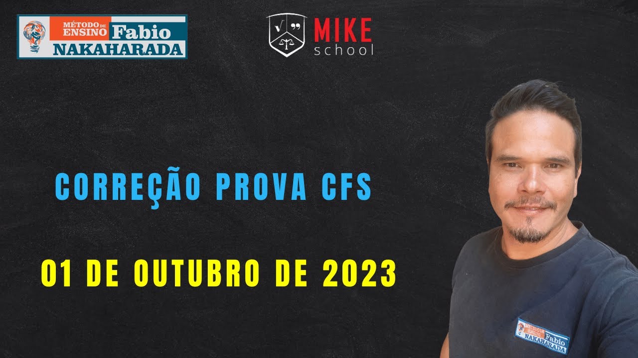 📝 Resolução da Prova de Direito do CFS do dia 01 de outubro de 2023 (01/10/23).