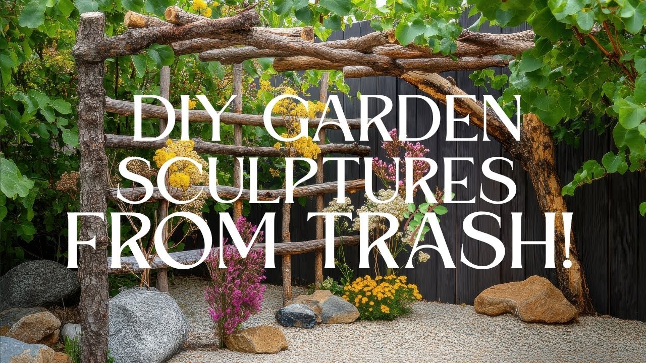 DIY Garden Sculptures from Trash! Recycled Outdoor Decor Ideas,Focal Yard Art&Budget Backyard Trends