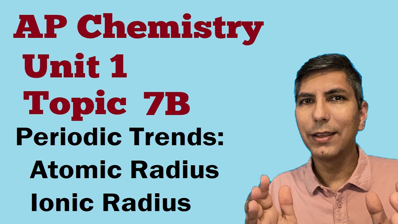 Periodic Trends: Atomic Radius & Ionic Radius - AP Chem Unit 1, Topic 7b