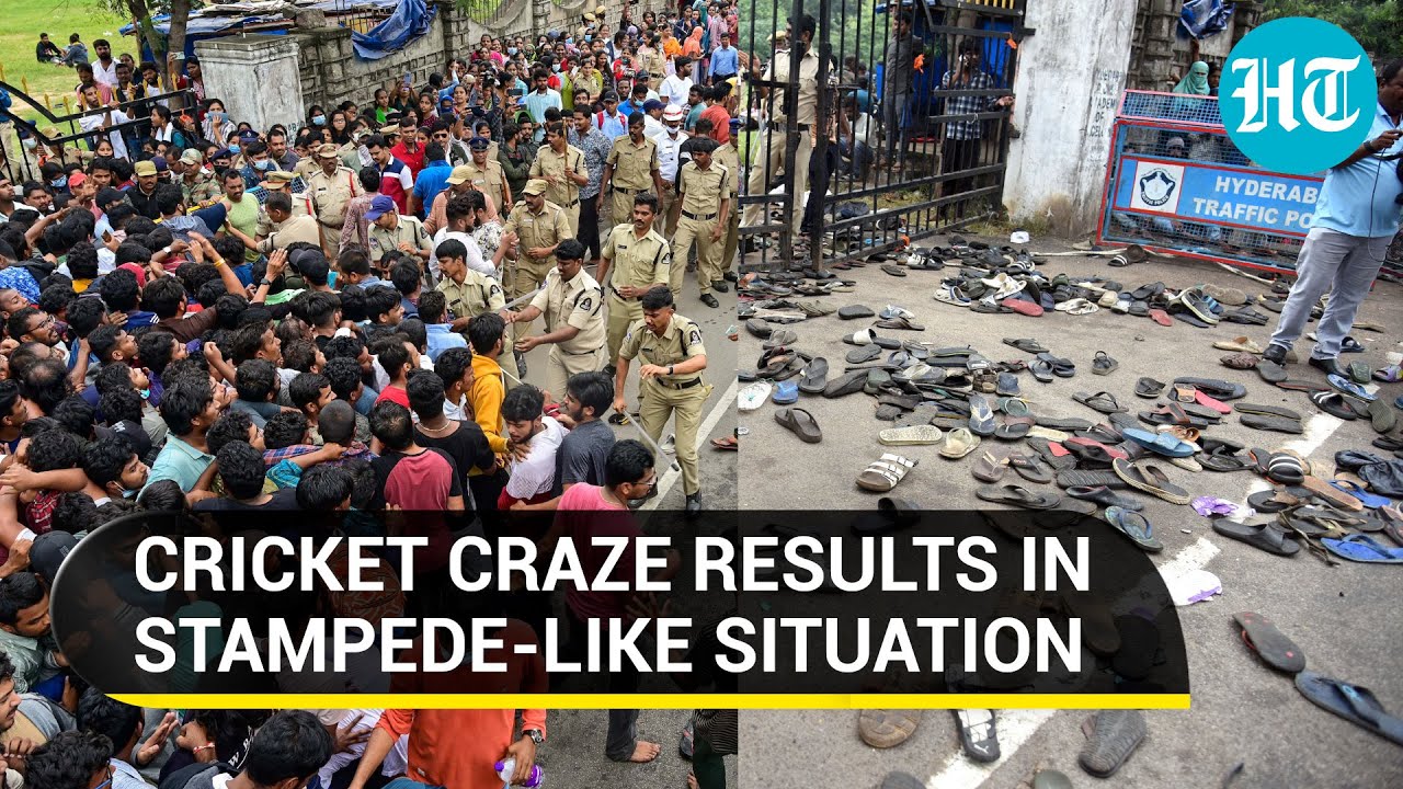 Viral: Stampede in Hyderabad as fans jostle for India Vs Australia match tickets; Six hurt