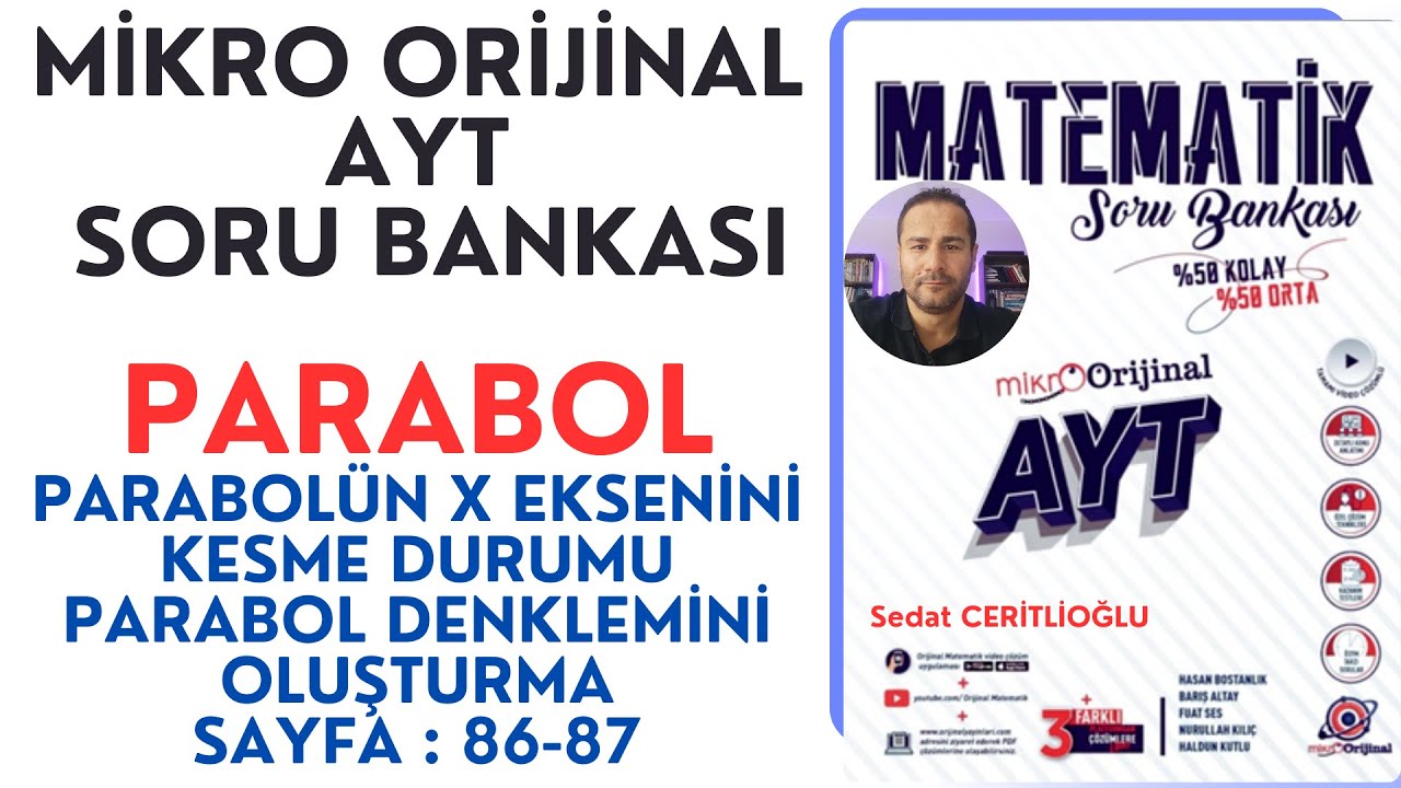 PARABOL | MİKRO AYT SORU BANKASI SYF: 86-87 | #orijinalmatematik #mikroorijinal #yks2024 #ayt