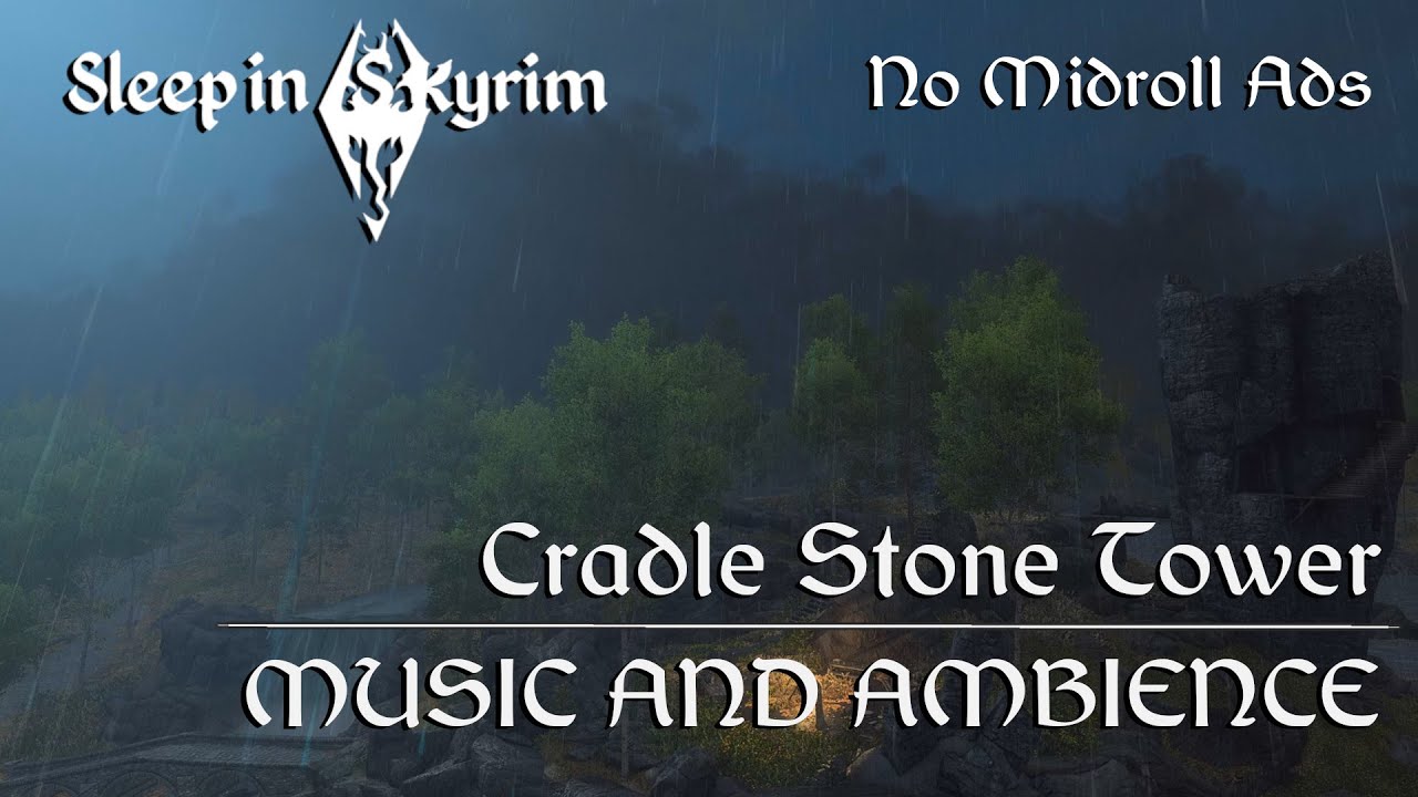 Night Rain | Skyrim Music & Ambience | 8hrs
